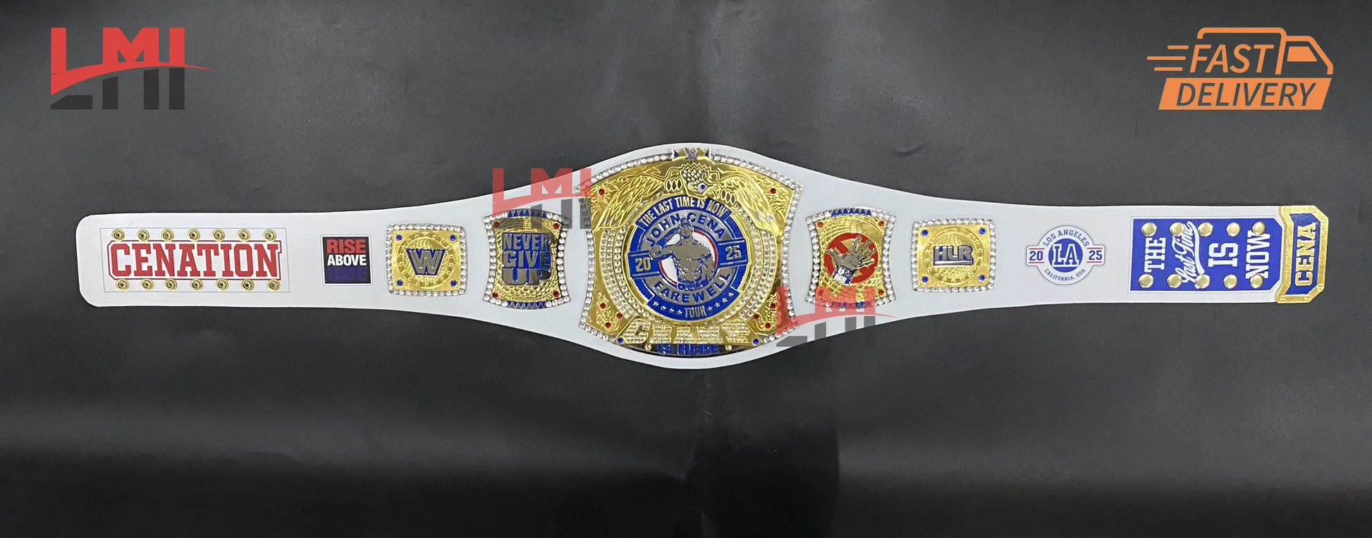 John Cena Farewell Tour 2025 Los Angeles Spinner Championship Belt Replica Wrestling 2mm Brass 
